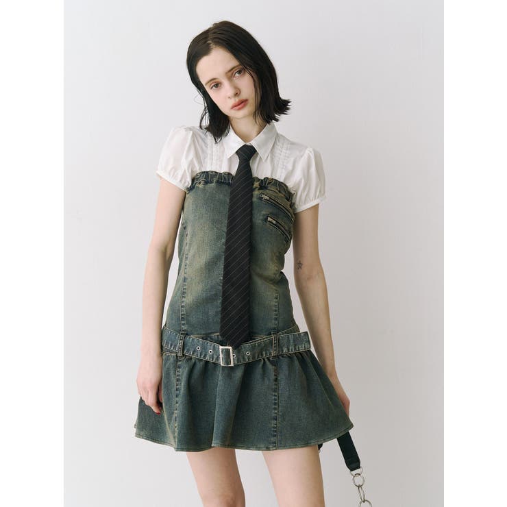 デニムベアミニワンピース | jouetie | 詳細画像3 