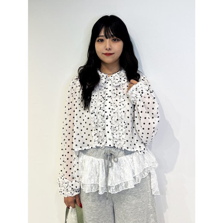 シアーフリルショートブラウス | jouetie | 詳細画像14 