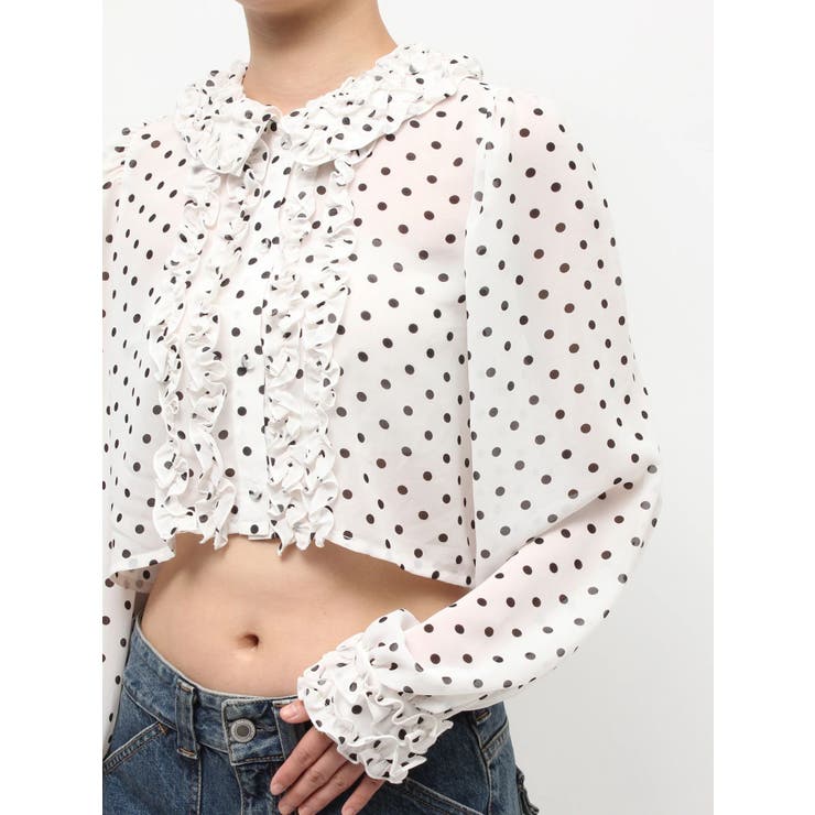 シアーフリルショートブラウス | jouetie | 詳細画像24 