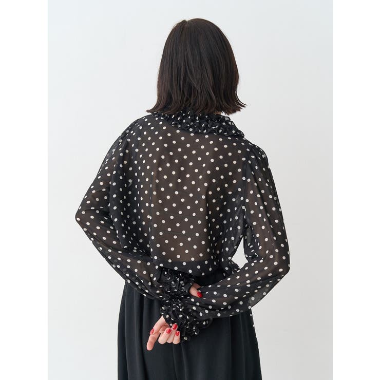 シアーフリルショートブラウス | jouetie | 詳細画像9 