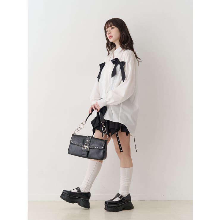 ギャザーリボンルーズシャツ | jouetie | 詳細画像13 