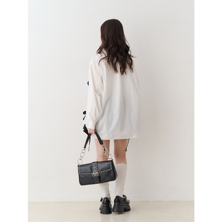 ギャザーリボンルーズシャツ | jouetie | 詳細画像14 