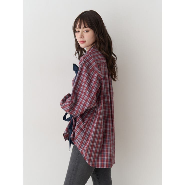 ギャザーリボンルーズシャツ | jouetie | 詳細画像18 