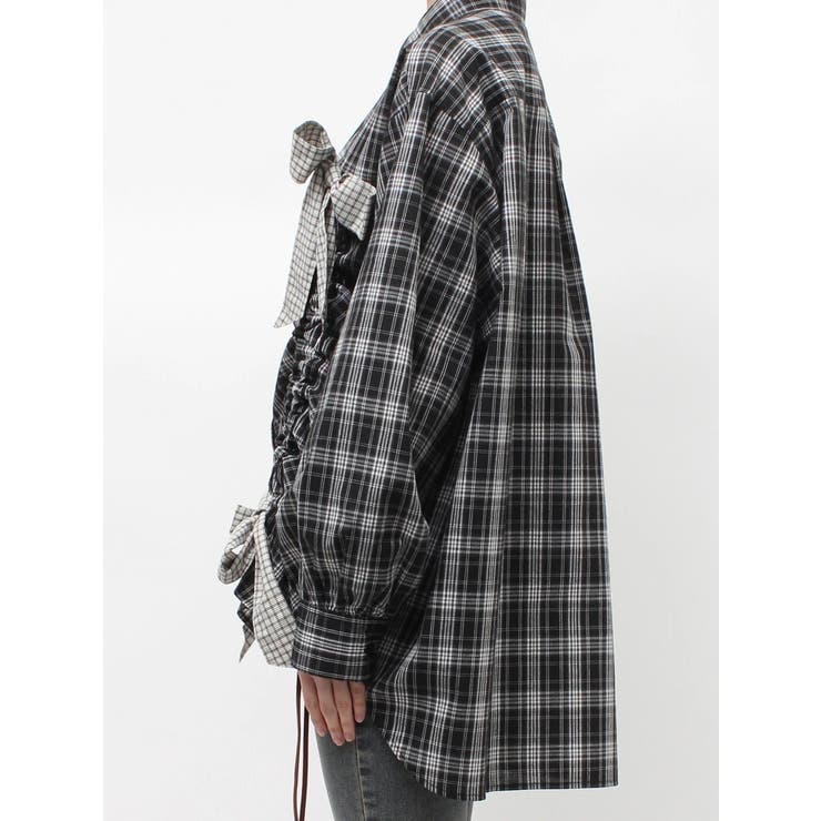 ギャザーリボンルーズシャツ | jouetie | 詳細画像23 