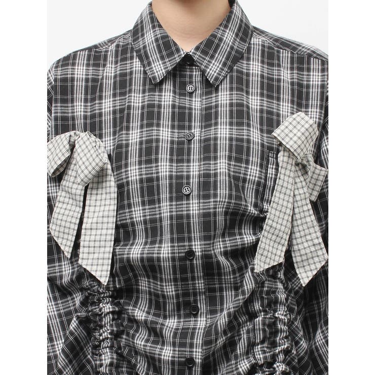 ギャザーリボンルーズシャツ | jouetie | 詳細画像25 