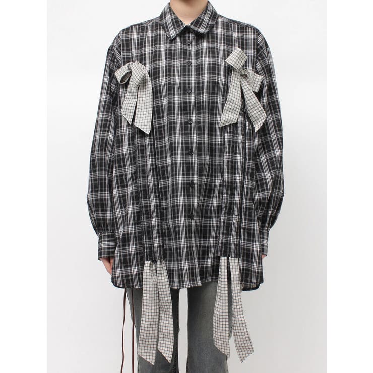 ギャザーリボンルーズシャツ | jouetie | 詳細画像29 