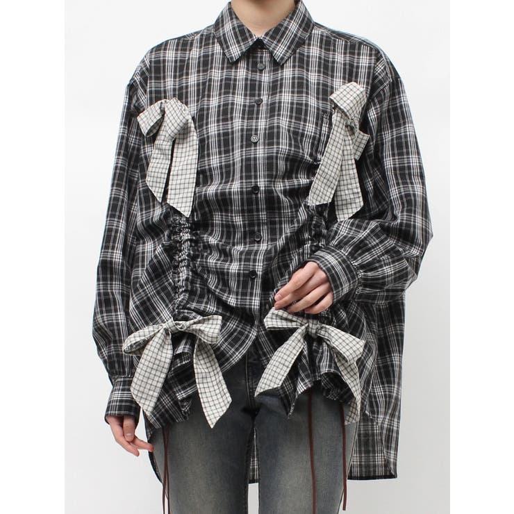 ギャザーリボンルーズシャツ | jouetie | 詳細画像36 