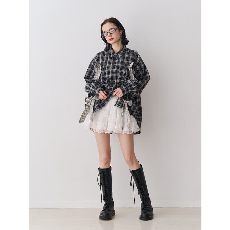 ギャザーリボンルーズシャツ | jouetie | 詳細画像9 