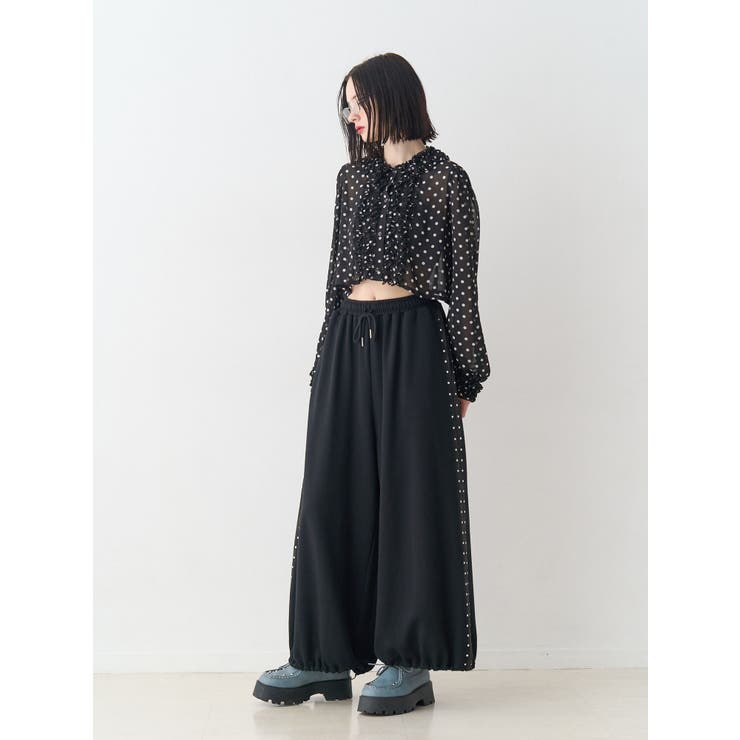 バレルレッグルーズスタッズパンツ【セットアップ対応】 | jouetie | 詳細画像17 