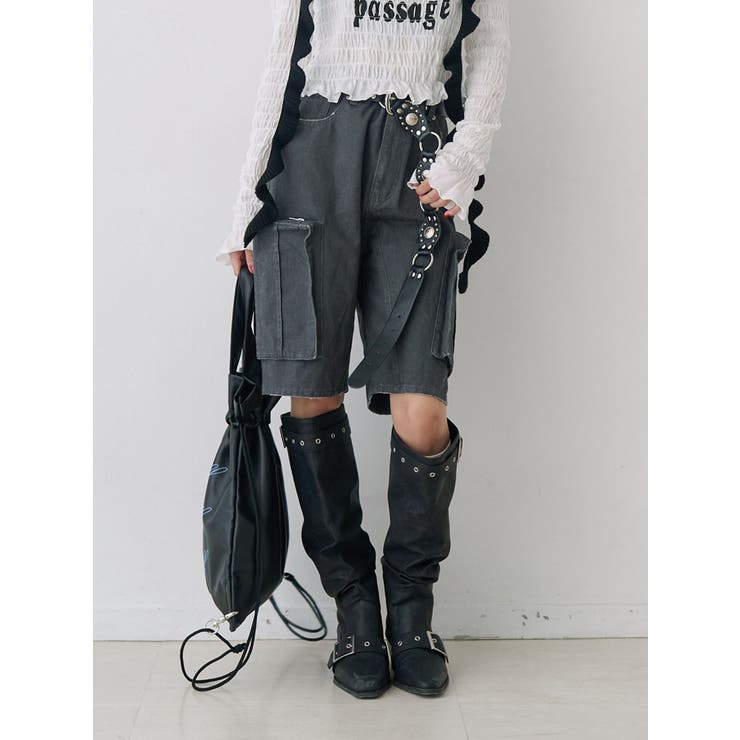 ブラック | カーゴカプリパンツ | jouetie