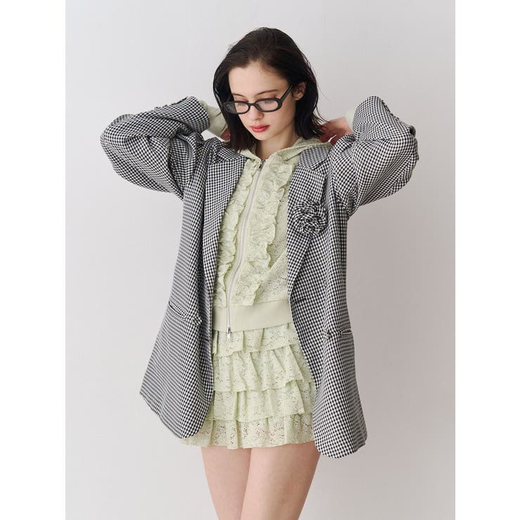 レースティアードミニスカート【セットアップ対応】 | jouetie | 詳細画像13 