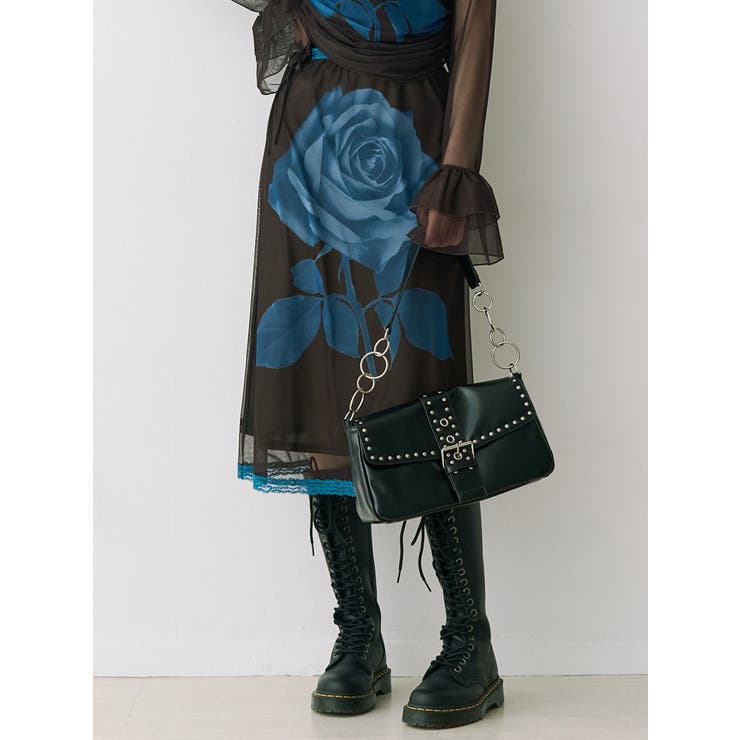 ブラウン | ローズシアーミドルスカート | jouetie