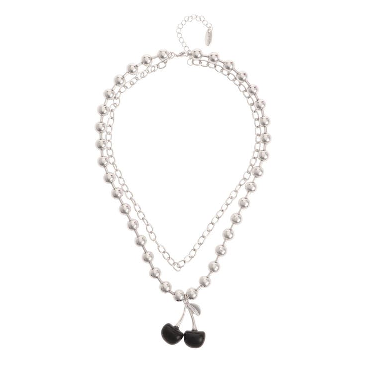 ブラック | チェリーレイヤードネックレス | jouetie