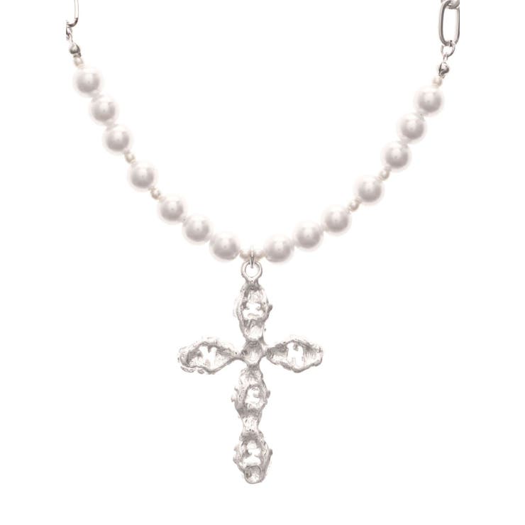 クロスモチーフパールネックレス | jouetie | 詳細画像3 
