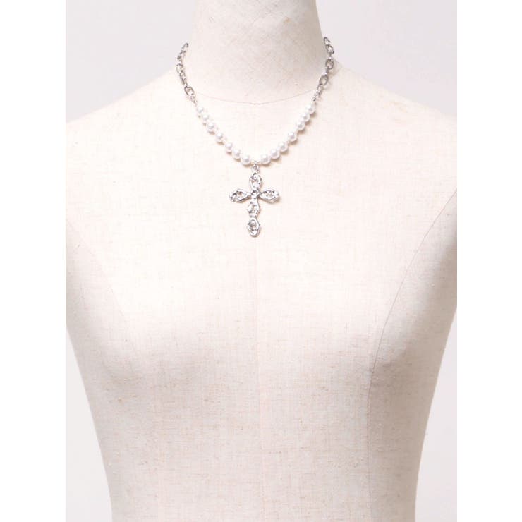 クロスモチーフパールネックレス | jouetie | 詳細画像6 