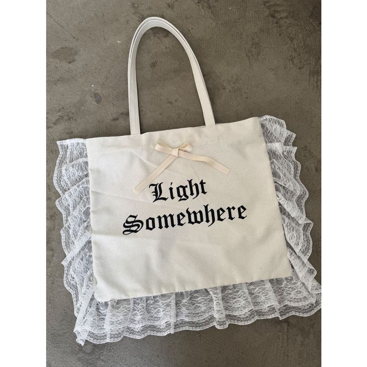 ロゴレースフリルトートバッグ | jouetie | 詳細画像1 