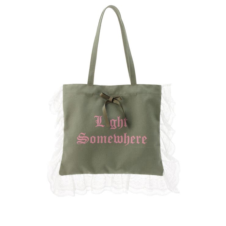 ロゴレースフリルトートバッグ | jouetie | 詳細画像18 