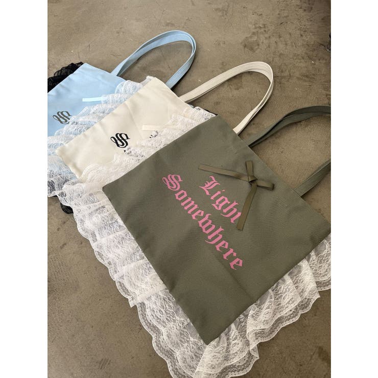 ロゴレースフリルトートバッグ | jouetie | 詳細画像2 