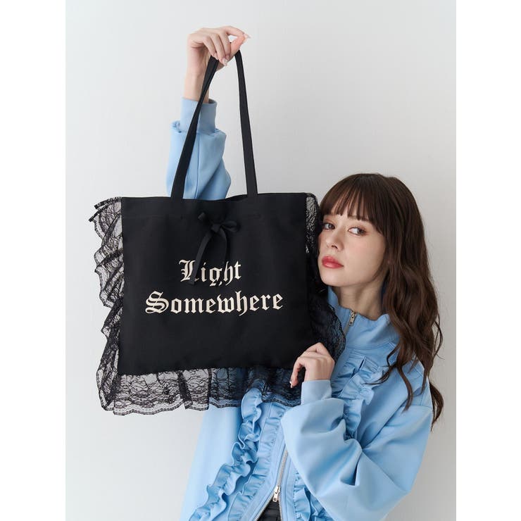 ロゴレースフリルトートバッグ | jouetie | 詳細画像3 