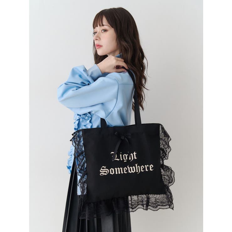 ロゴレースフリルトートバッグ | jouetie | 詳細画像5 