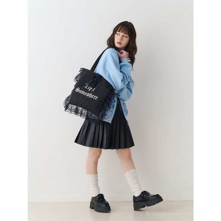 ロゴレースフリルトートバッグ | jouetie | 詳細画像8 