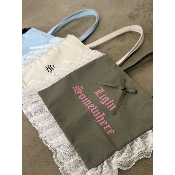 ロゴレースフリルトートバッグ | jouetie | 詳細画像9 