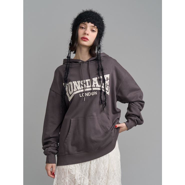ブラック | 【LONSDALE×jouetie】スタッズBIGフーディー | jouetie