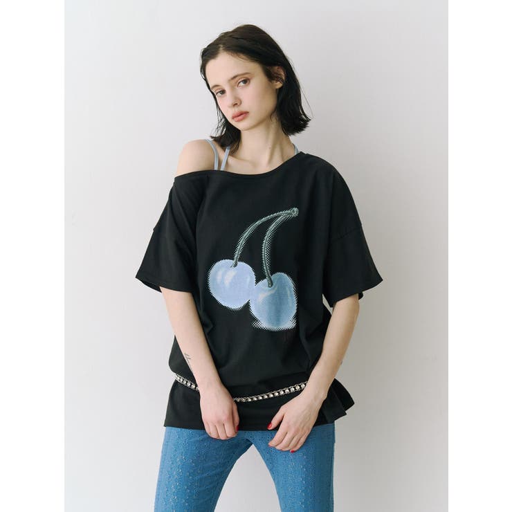チェリーワンショルルーズTシャツ | jouetie | 詳細画像19 