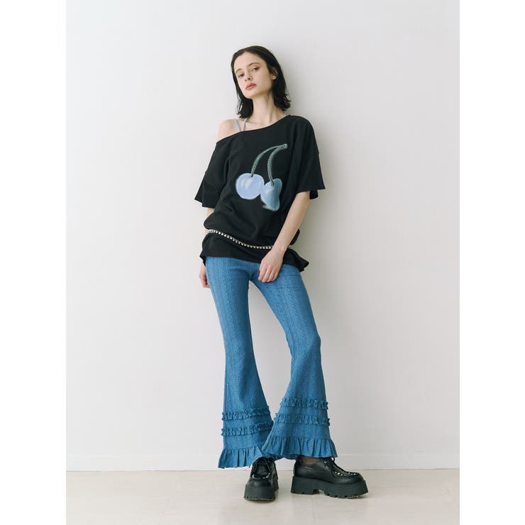 チェリーワンショルルーズTシャツ | jouetie | 詳細画像24 