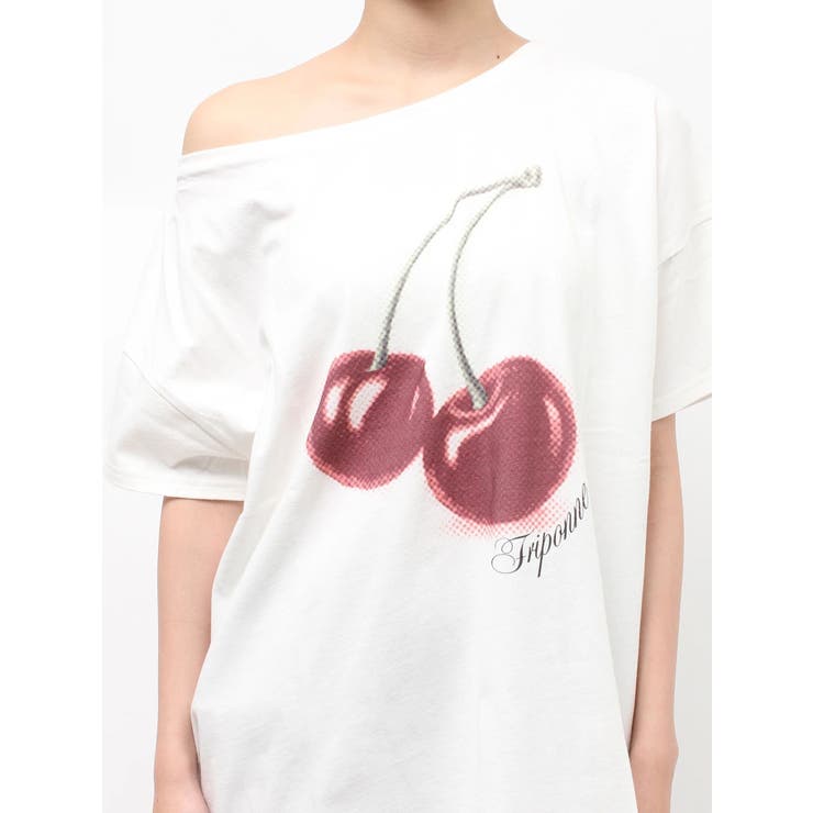 チェリーワンショルルーズTシャツ | jouetie | 詳細画像33 