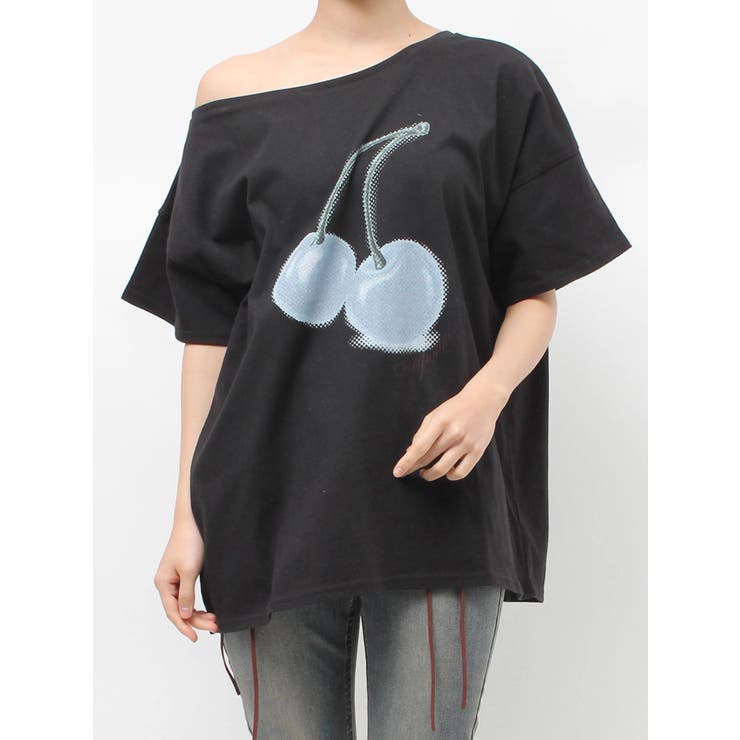 チェリーワンショルルーズTシャツ | jouetie | 詳細画像41 