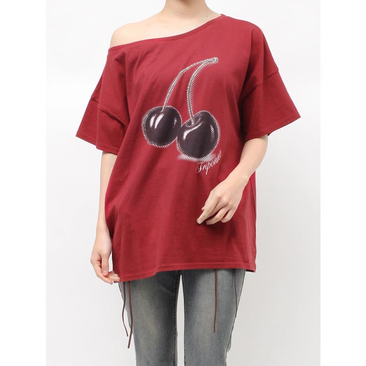 チェリーワンショルルーズTシャツ | jouetie | 詳細画像42 