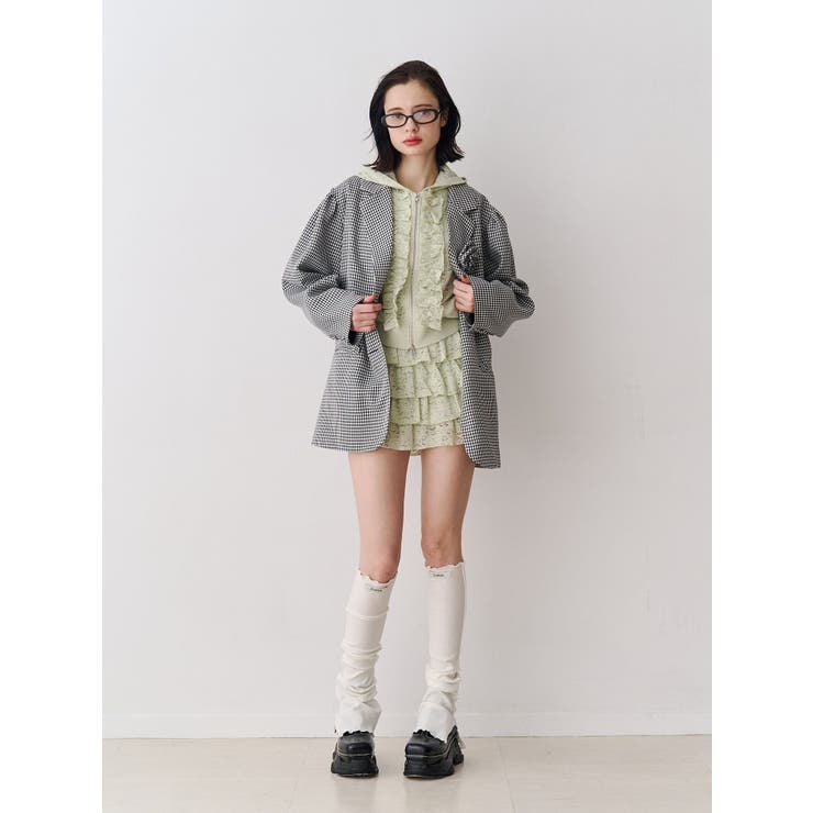 レースクロップドZIPフーディー【セットアップ対応】 | jouetie | 詳細画像16 