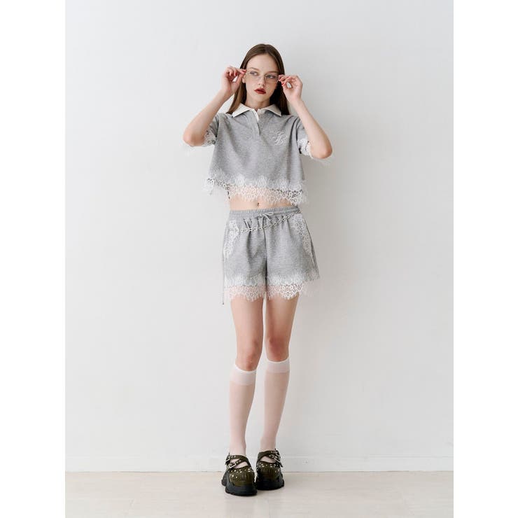 レースドッキングカットショートパンツ | jouetie | 詳細画像6 