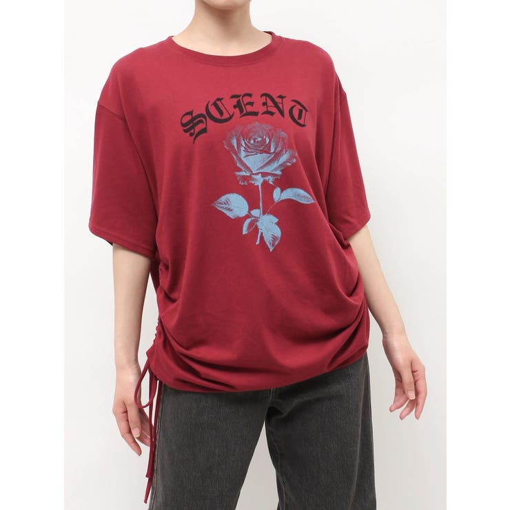 レッド | ローズロゴルーズTシャツ | jouetie