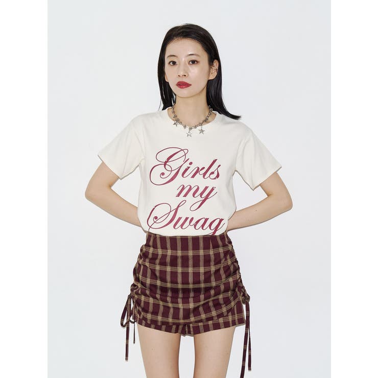 オフホワイト | ロゴフィットTシャツ | jouetie