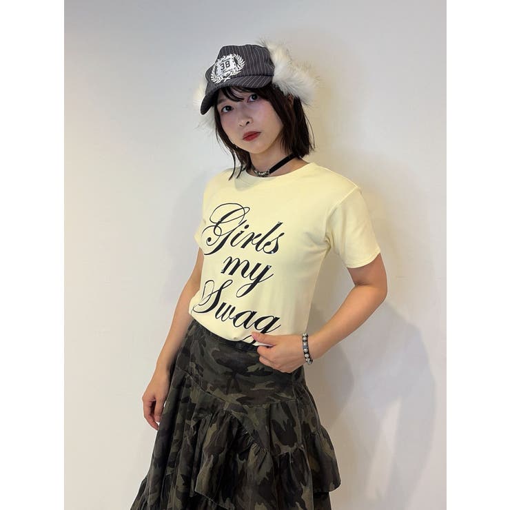 イエロー | ロゴフィットTシャツ | jouetie
