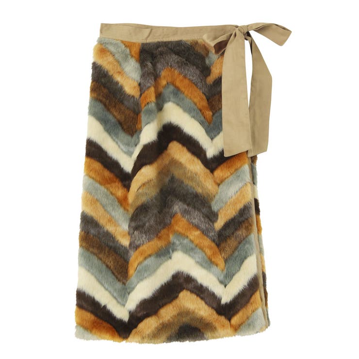 フェイクファーラップスカート[品番：MKSW0015016]｜Ungrid（アン  