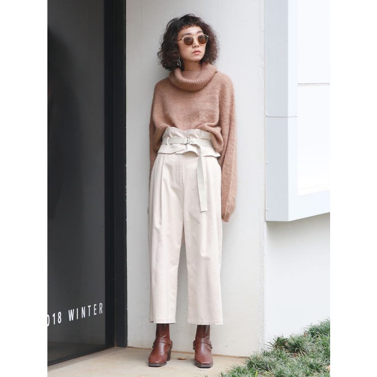 コルセットベルト付きミドル丈パンツ[品番：MKSW0015767]｜Ungrid  