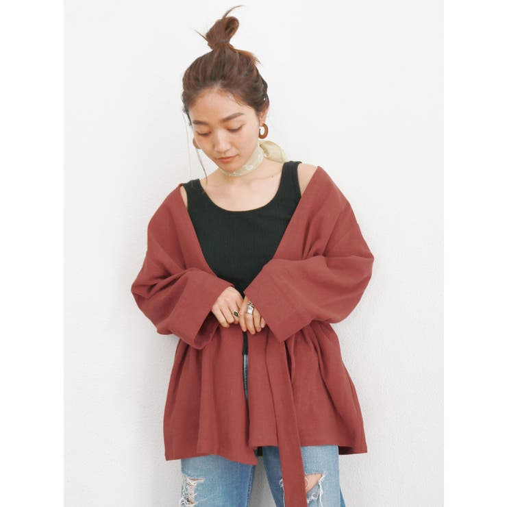 リネン混ショートガウン[品番：MKSW0015819]｜Ungrid（アン