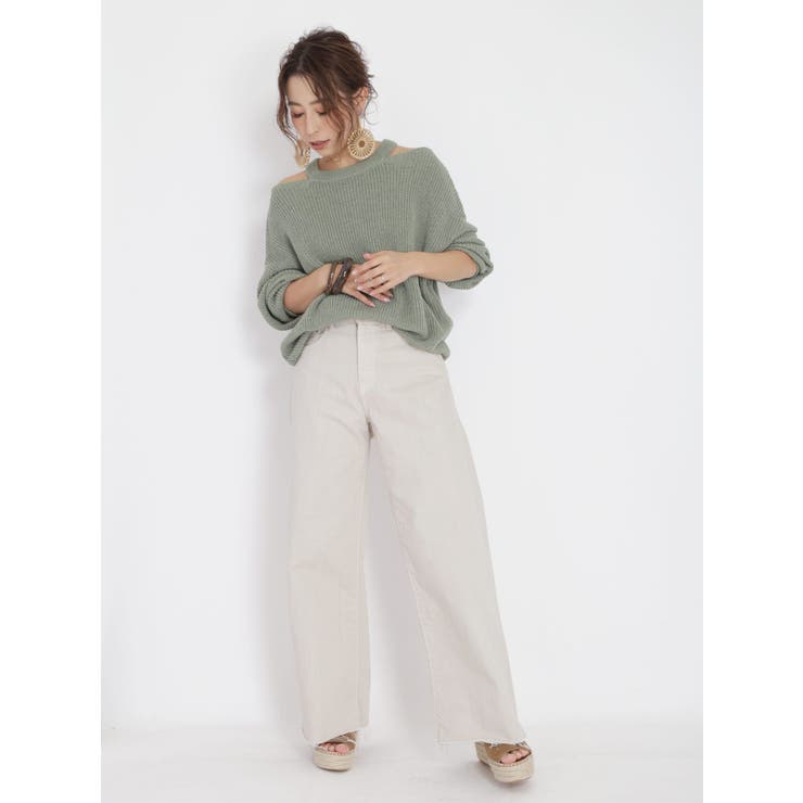 Ungrid♡ショルダーオープンニット ショルダーオープンニット[品番：MKSW0015915]｜Ungrid（アングリット