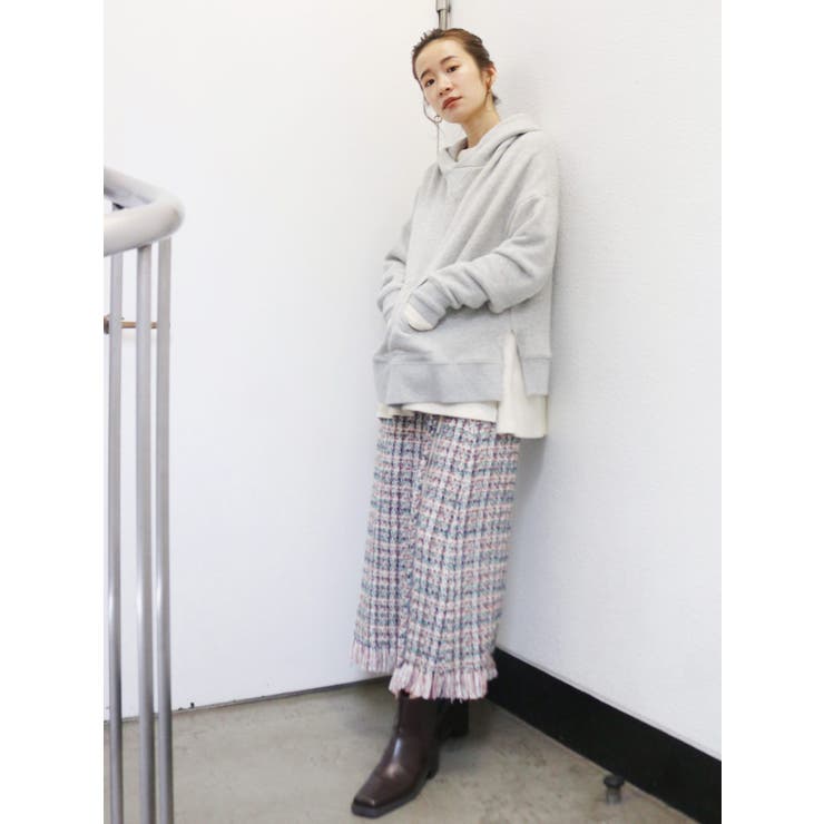 スリットワイドパーカー☆グレー Ungrid スリットワイドパーカー グレー -ファッション通販 FASHION WALKER