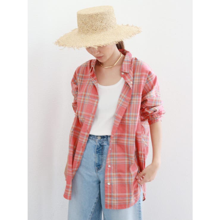 ビエラルーズチェックシャツ SLOBE IENA ブラウス シャツ 「追加」ビエラチェックルーズ