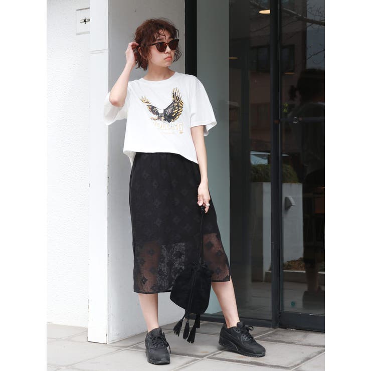 コットンネットミドル丈スカート | Ungrid | 詳細画像13 