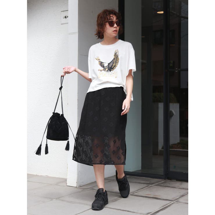 コットンネットミドル丈スカート | Ungrid | 詳細画像14 