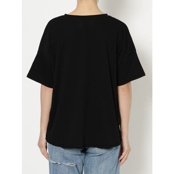 Ungrid - Ungrid ネックカットハーフスリーブTee ブラック グリーン セット 新品 Ungrid - Ungrid ネックカットハーフスリーブTee ブラック