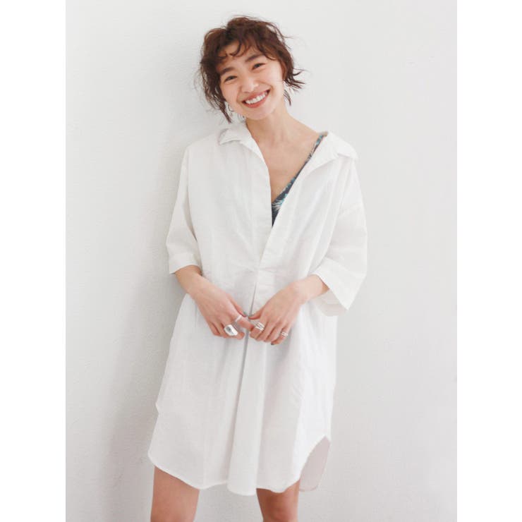 新品Ungridスキッパービッグハーフスリーブシャツ♡ スキッパービッグハーフスリーブシャツ[品番：MKSW0016074]｜Ungrid