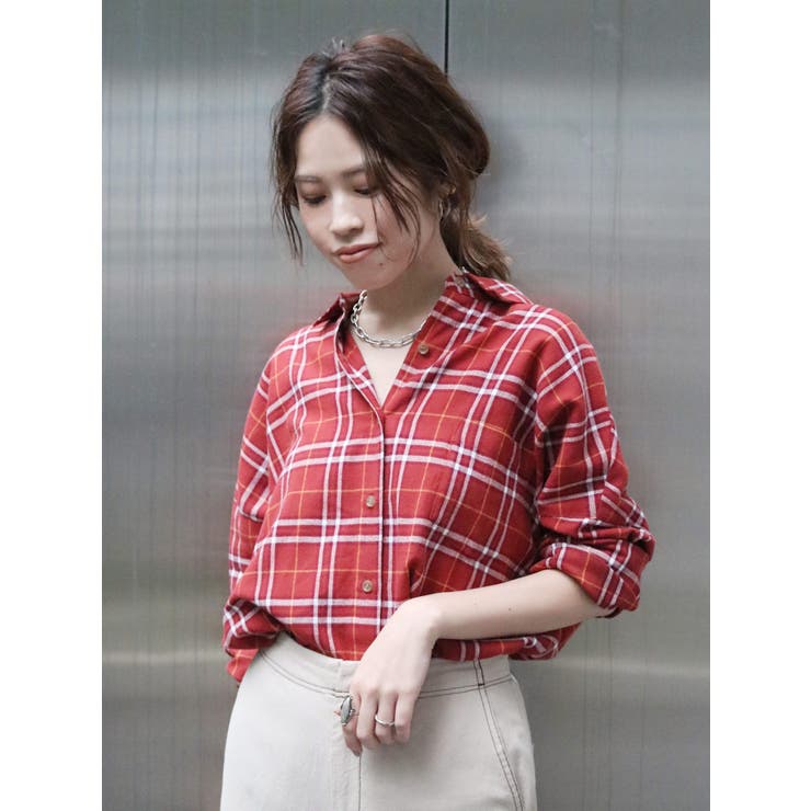 チェックルーズシャツ 品番 Mksw Ungrid アングリット のレディースファッション通販 Shoplist ショップリスト