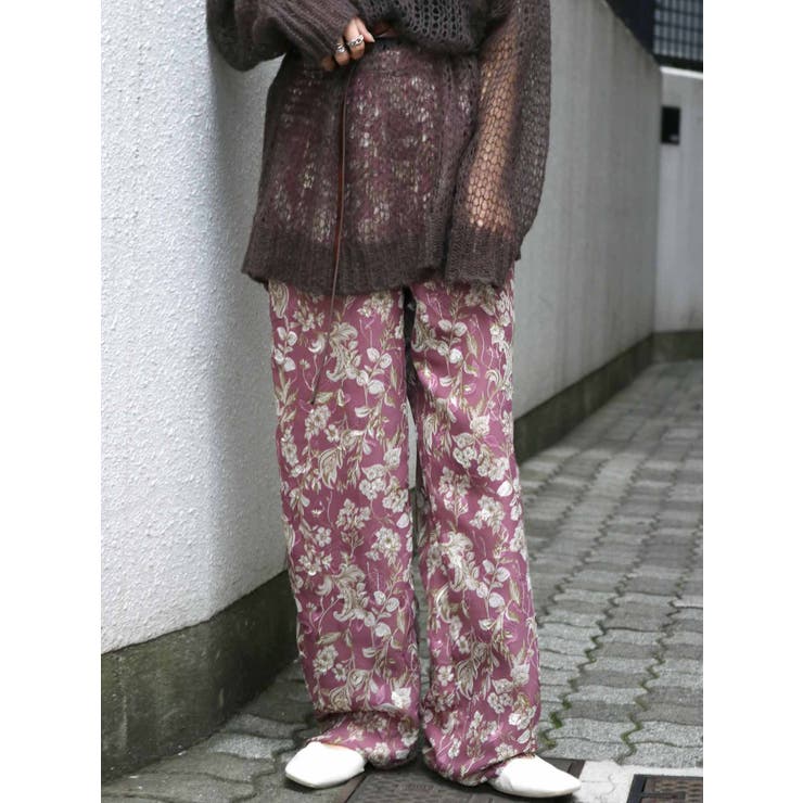 B00628 アングリッドUngrid ヴィンテージフラワーフレアパンツ B00628 アングリッドUngrid ヴィンテージフラワーフレアパンツ