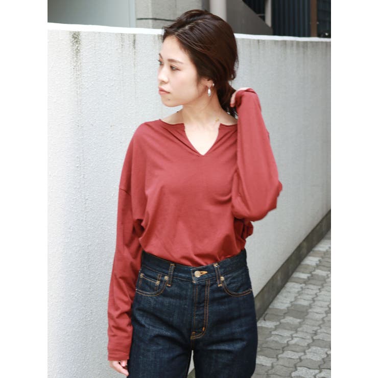 期間限定・お買い得商品: |産地直送 ネックカットロングスリーブTee[品番：MKSW0022799]｜Ungrid トップス